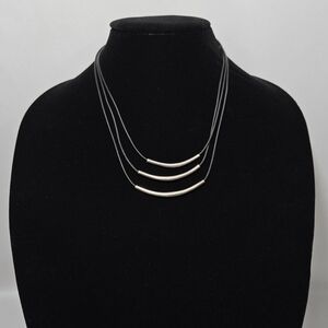 Silpada 925 Black Leather Choker/Necklace #923